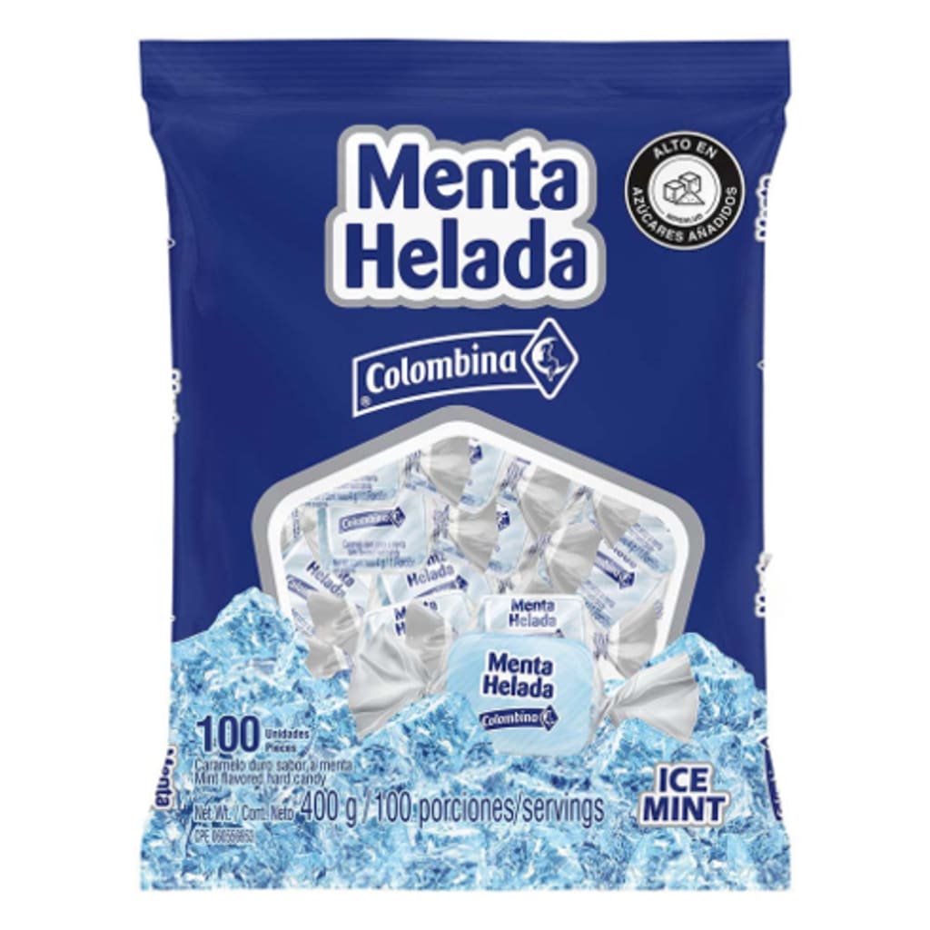 CONFITE MENTA HELADA COLOMBINA TRADICIONAL 100 UNDS