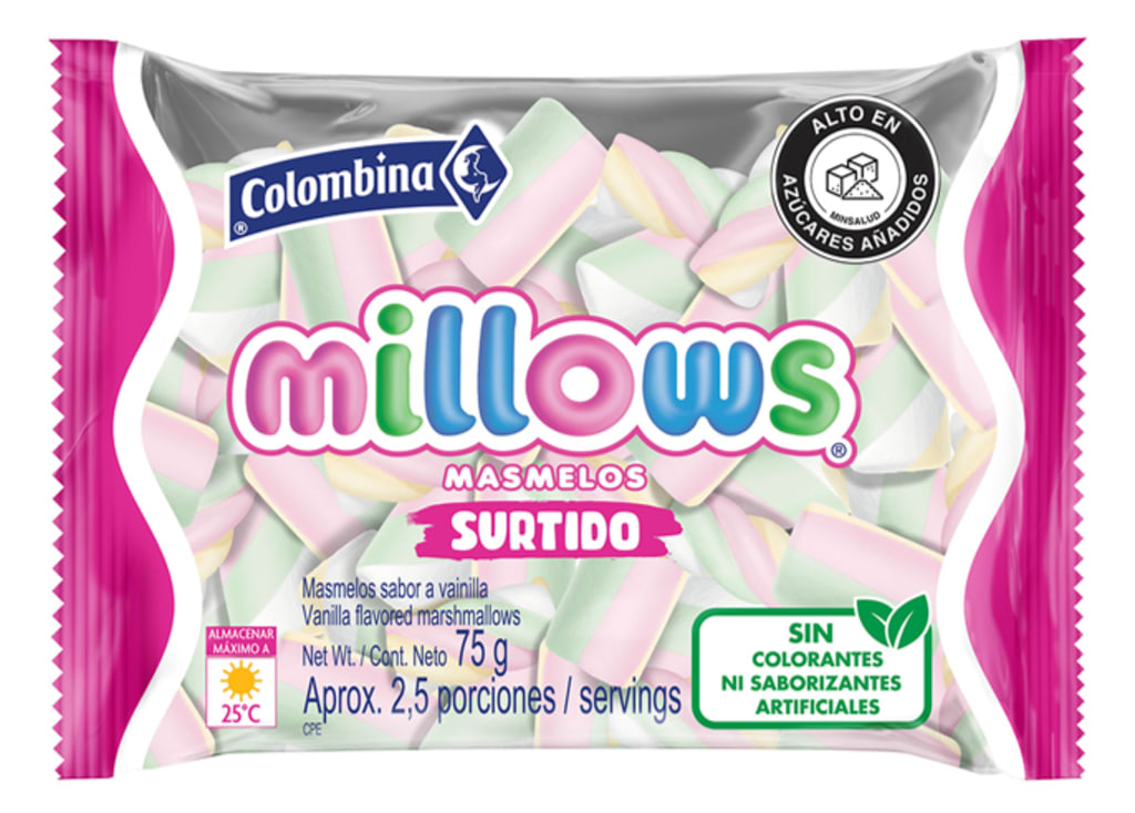 MASMELOS MILLOWS SURTIDOS 145 GRS