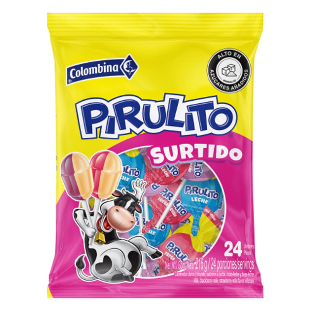 CHUPETA PIRULITO COLOMBINA SURTIDO 24 UNDS