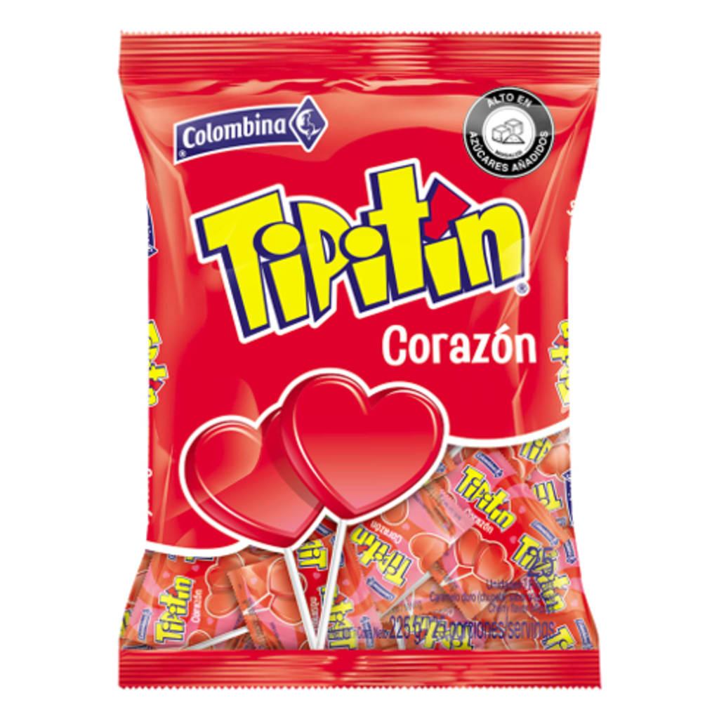 CHUPETA TIPITIN CORAZON 25 UNDS