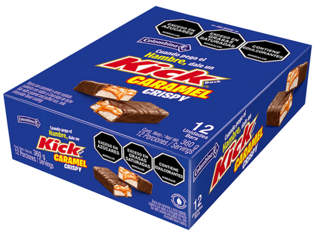 CHOCOLATINA KICK CARAMEL CRISPY 30 GRS x 12 (360 GRS) x 12