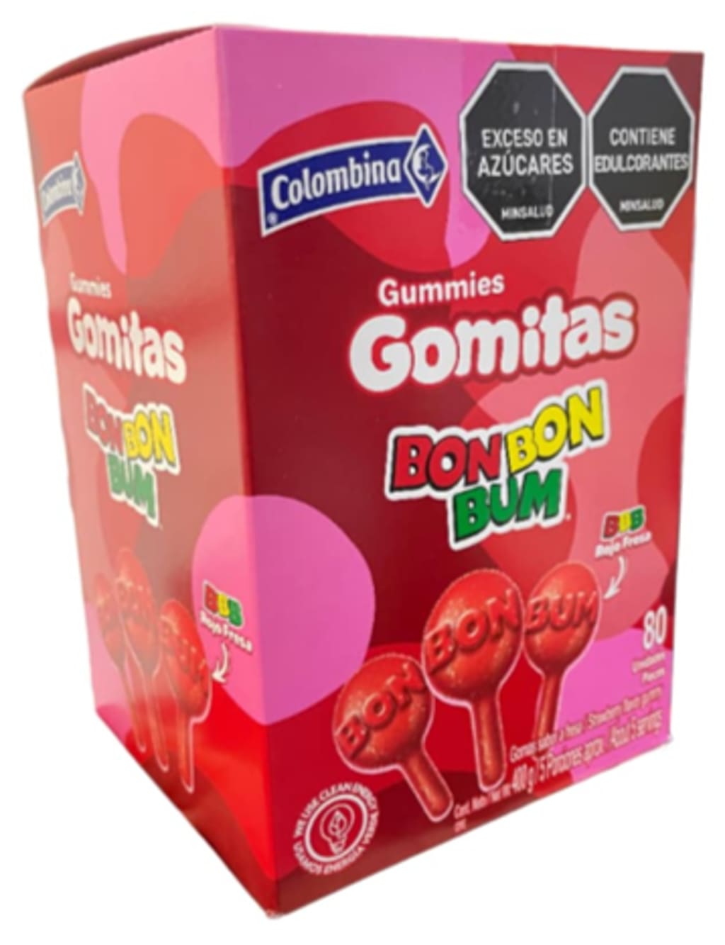 GOMAS GRISSLY BONBONBUM ROJO PLEGADIZA 80 UNDS EI