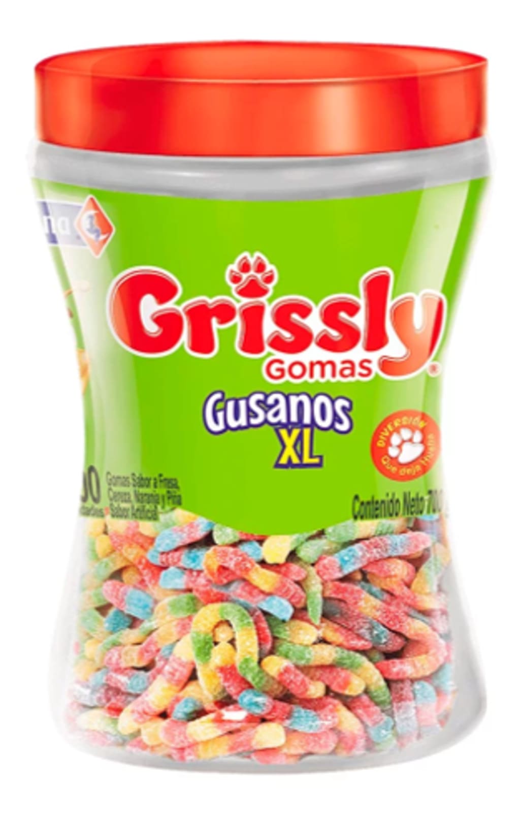 GOMAS GRISSLY GUSANITOS BOMBONERA 500 GRS x 8