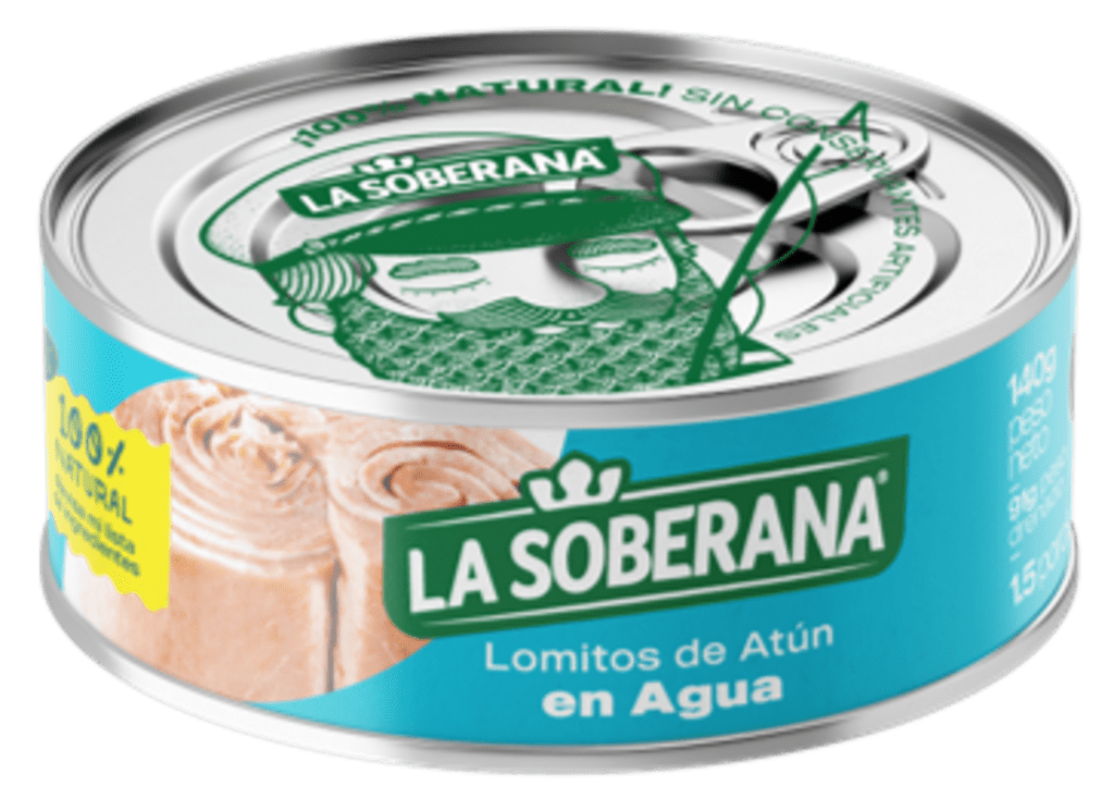 ATUN SOBERANA LOMITOS AGUA ETQ AZUL 140 GRS