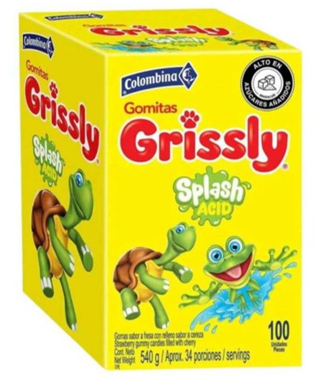 GOMAS GRISSLY SPLASH SAPITOS PLEGADIZA 100 UNDS EI x 8