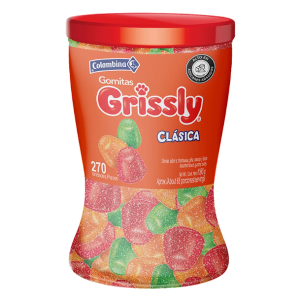 GOMAS GRISSLY CLASICA BOMBONERA 1080 GRS (270 UNDS)