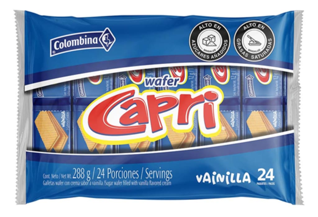 GALLETA WAFFER CAPRI VAINILLA 24 UNDS