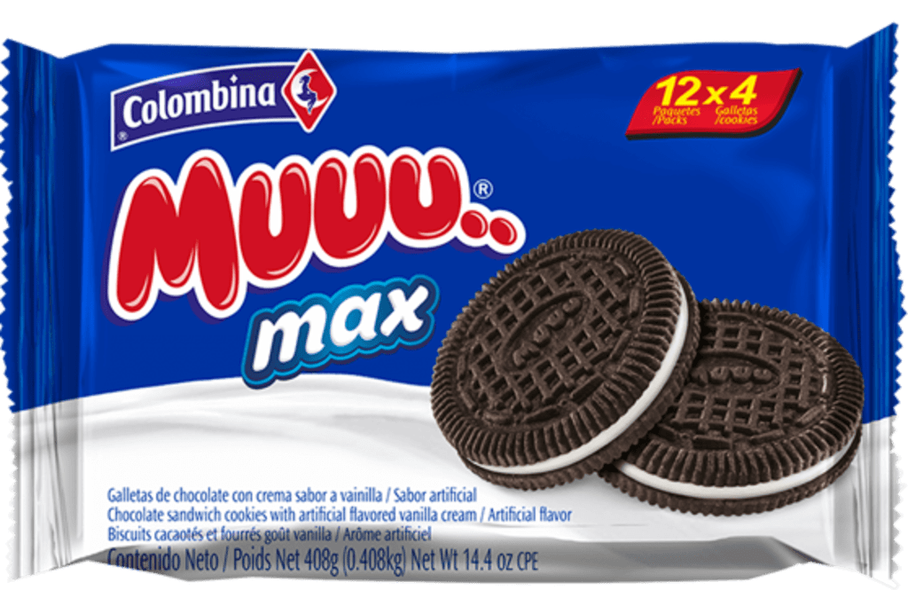 GALLETA CHOCO MUUU SANDWICH (4) 12 UNIDADES (408 GRS)