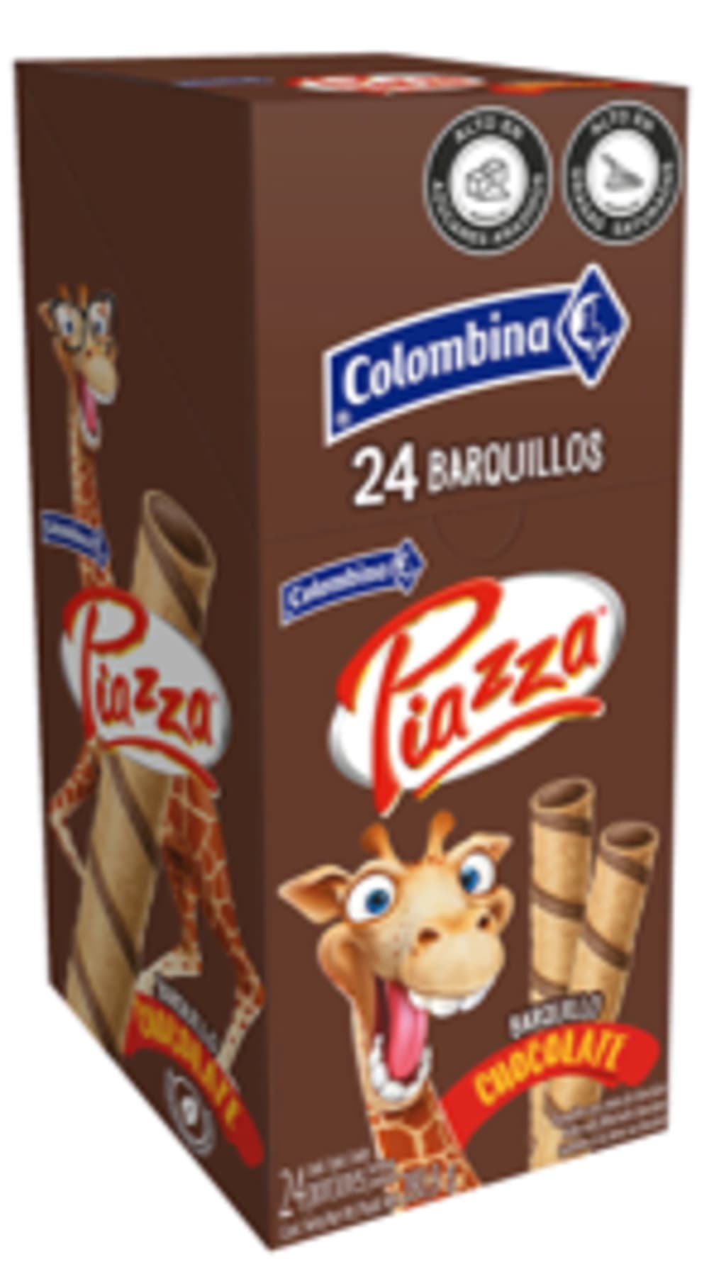 BARQUILLO PIAZZA JIRAFA CHOCOLATE 24 UNDS x 12