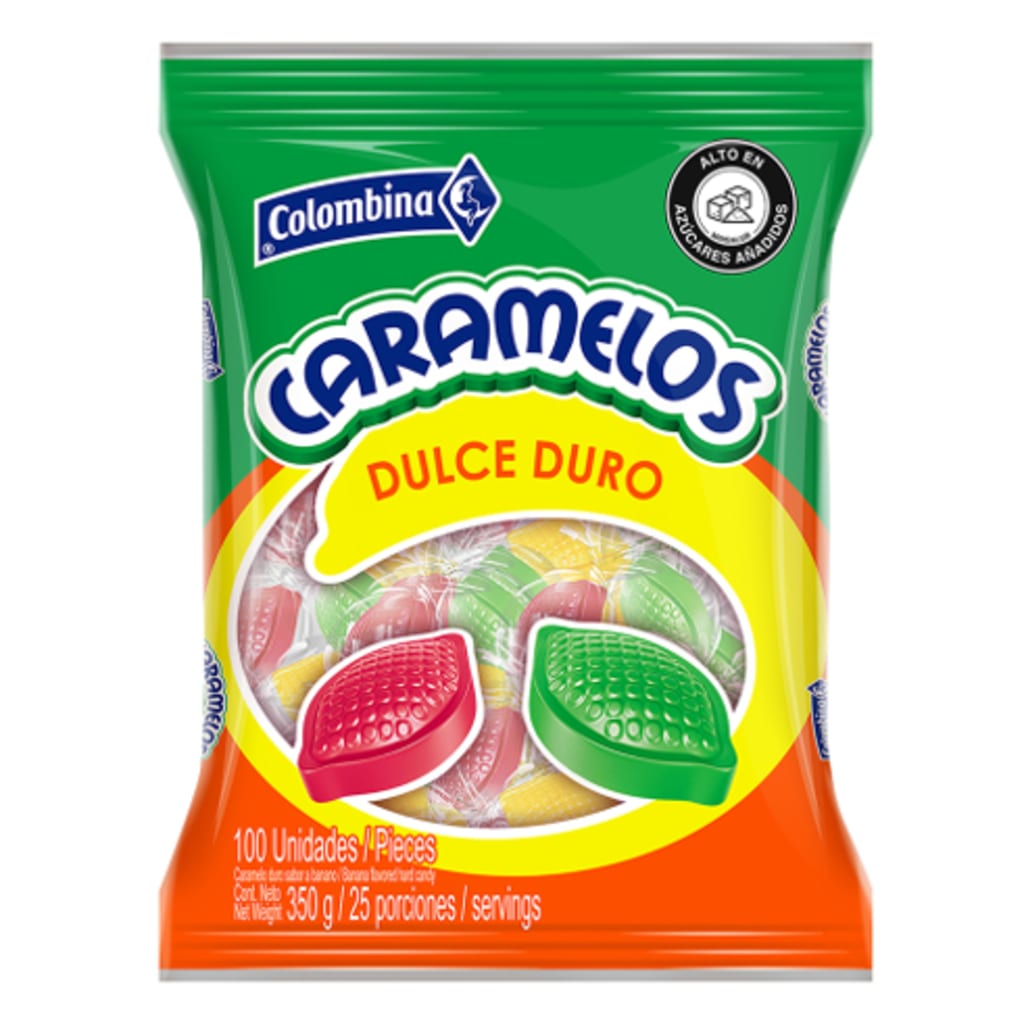 CONFITE CARAMELOS (BANANAS) COLOMBINA 100 UNDS