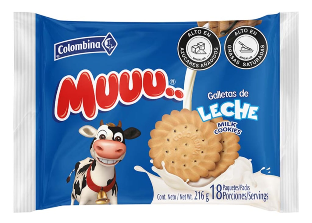 GALLETA MUUU TIPO LECHE COLOMBINA x 18 UNDS