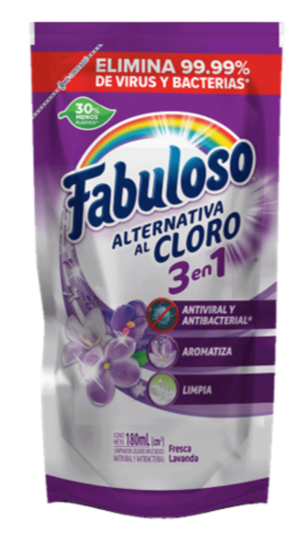 LIMPIADOR FABULOSO ALTERNATIVA AL CLORO LAVANDA 180 ML