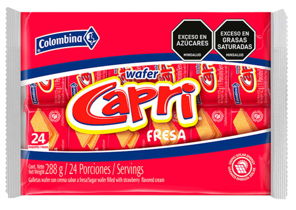 GALLETA WAFFER CAPRI FRESA 24 UNDS