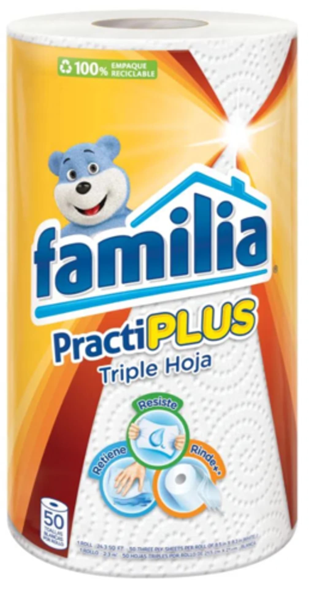 TOALLA FAMILIA COCINA PRACTIPLUS TRIPLE HOJA 50 HOJAS x 12