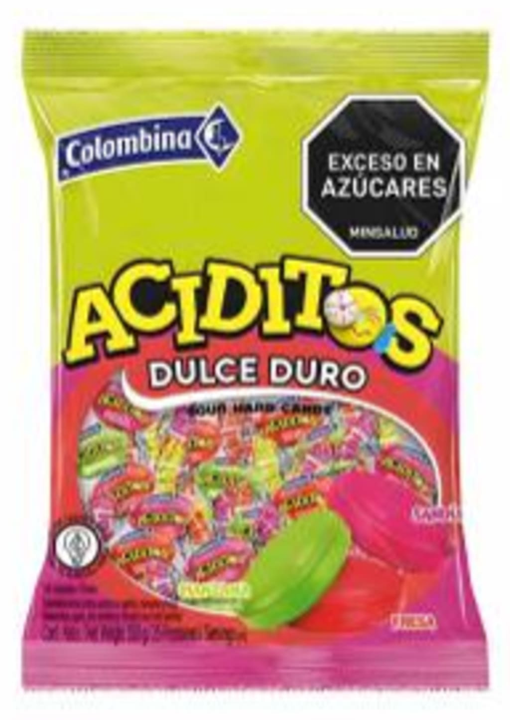 CONFITE ACIDITOS COLOMBINA 100 UNDS