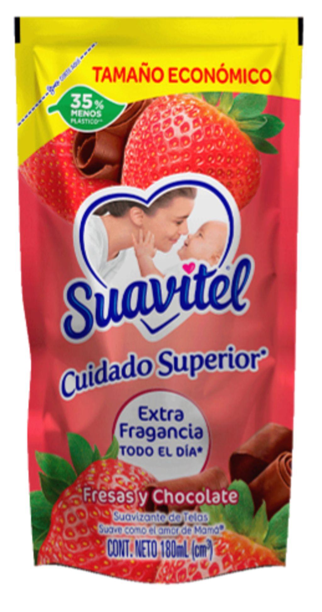 SUAVIZANTE SUAVITEL SUPERIOR FRESA CHOCOLATE 180 ML x 56
