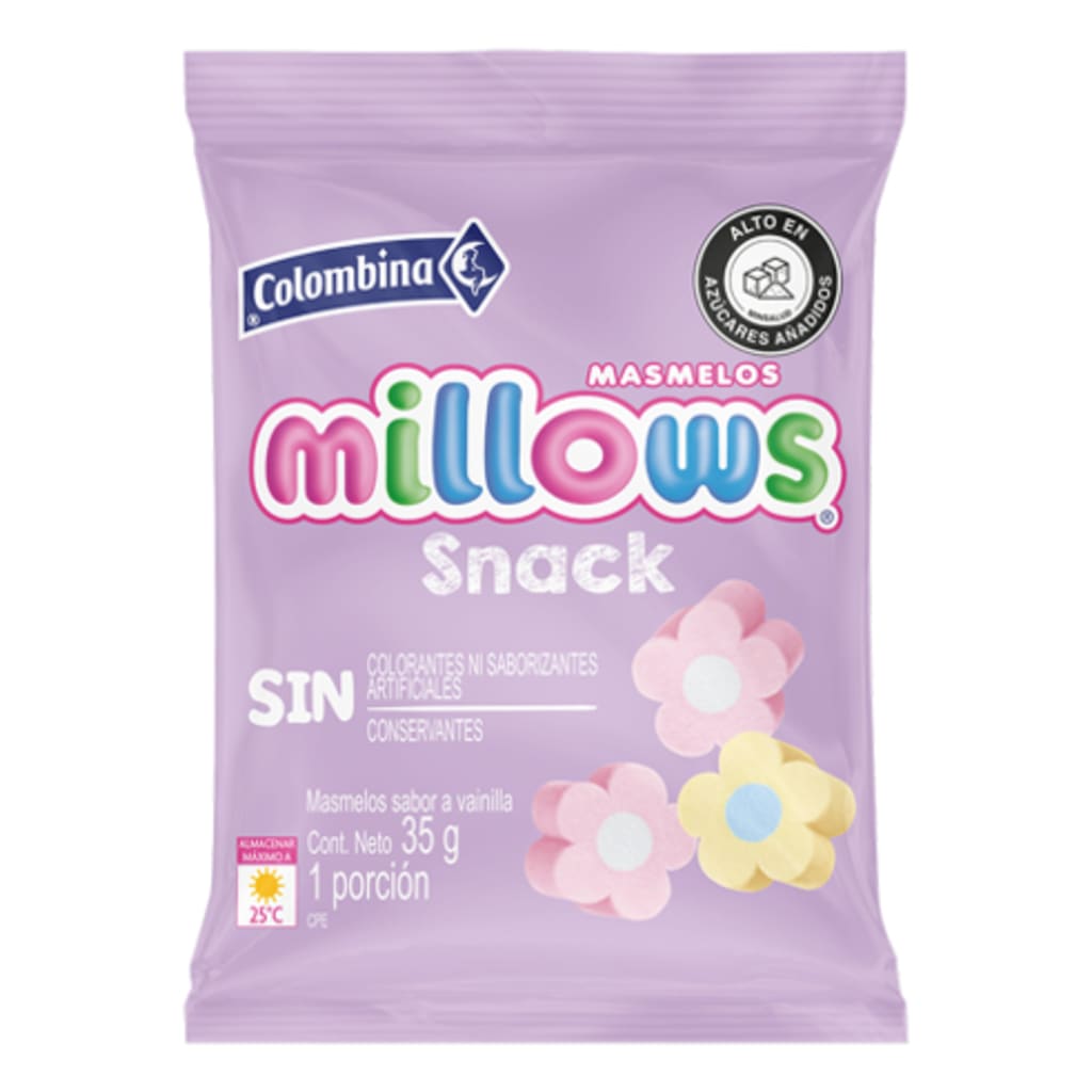 MASMELOS MILLOWS SNACK MARGARITA 35 GRS