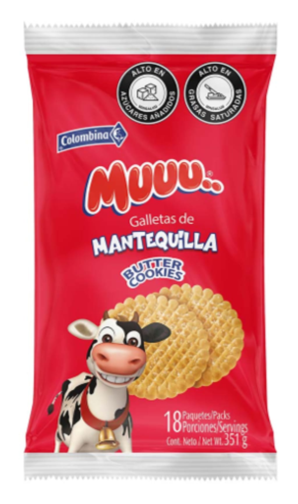 GALLETA MUUU MANTEQUILLA x 18 UNDS x 18 PAQUETES