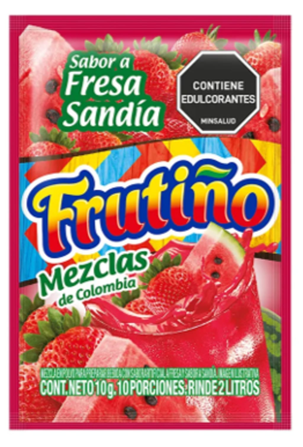REFRESCO FRUTIÑO 2 LITROS FRESA SANDIA 20 SOBRES