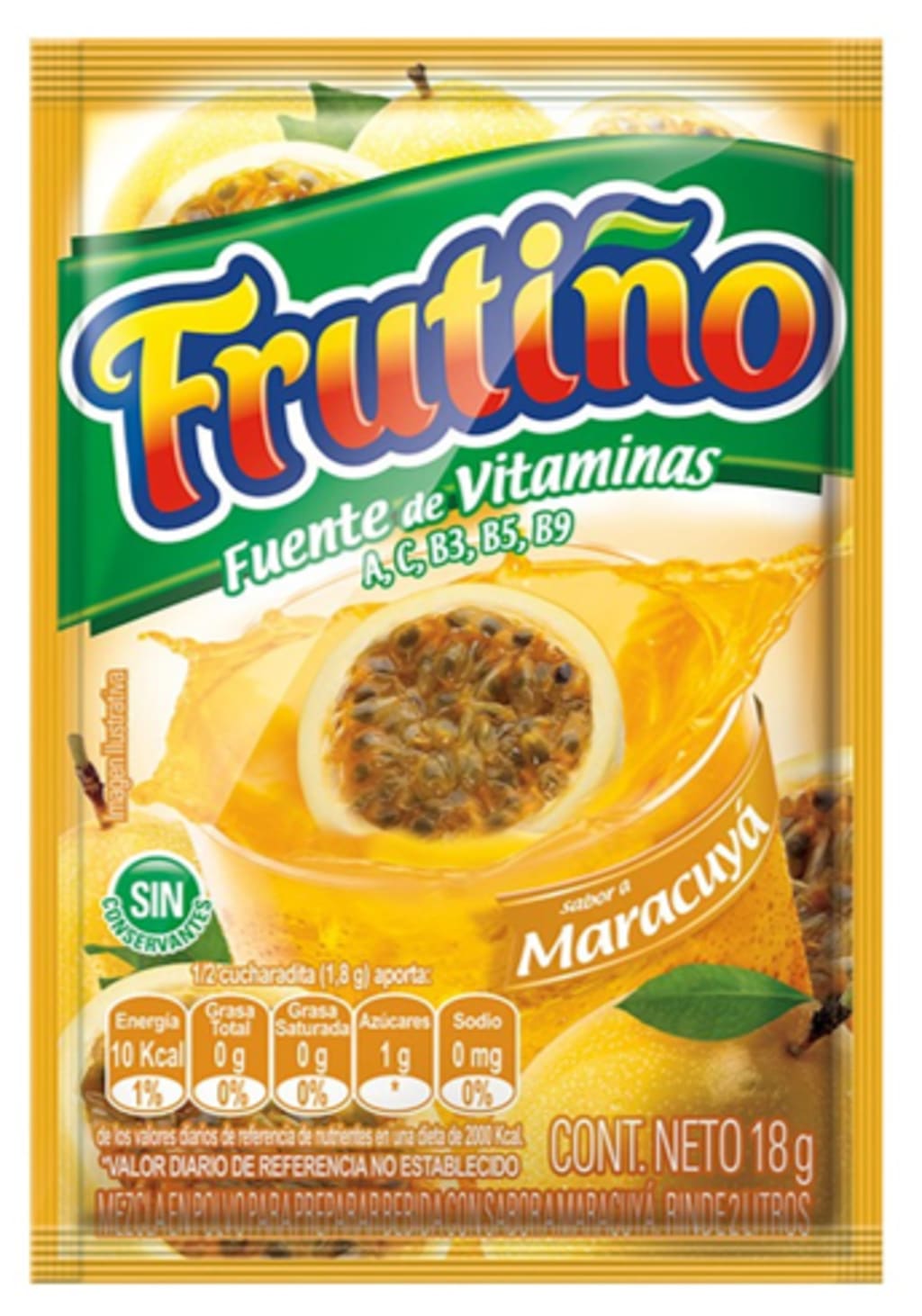 REFRESCO FRUTIÑO 2 LITROS MARACUYA 20 SOBRES