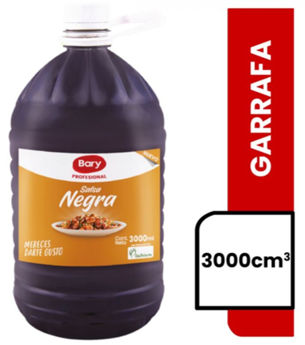 SALSA NEGRA BARY GARRAFA 3000 ML x 4