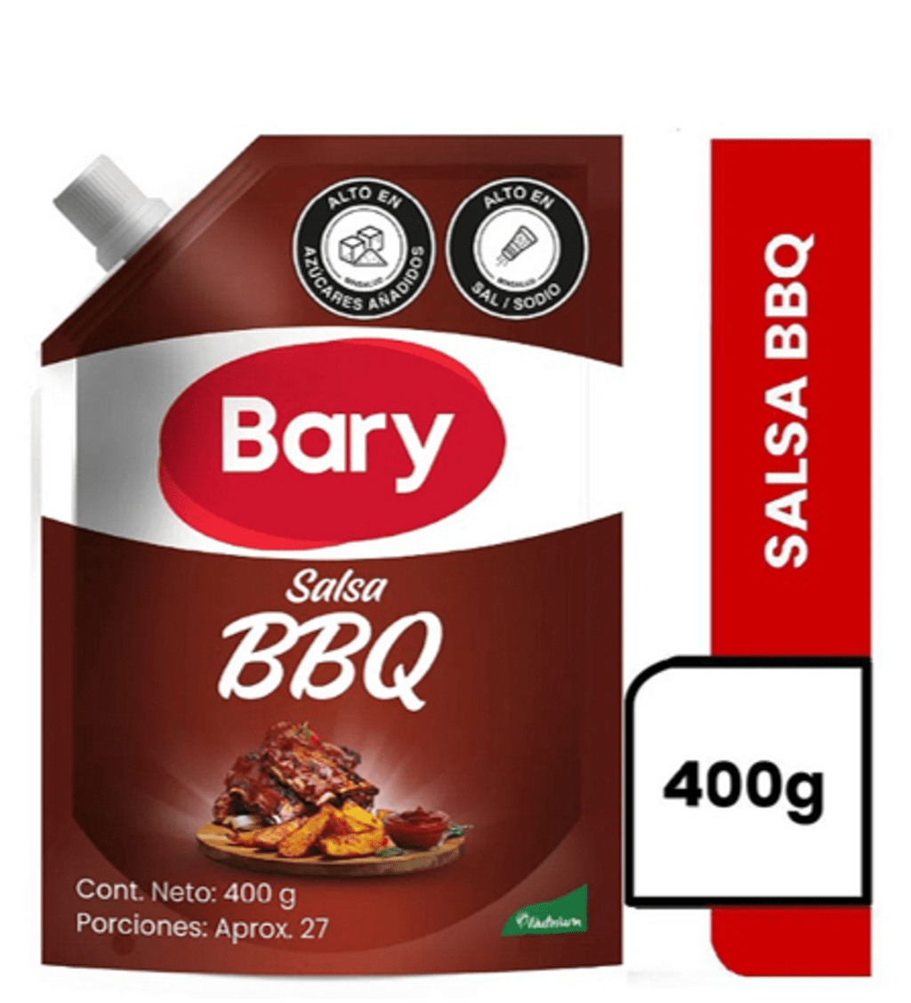 SALSA BBQ BARY DOYPACK CON VALVULA 400 GRS x 24