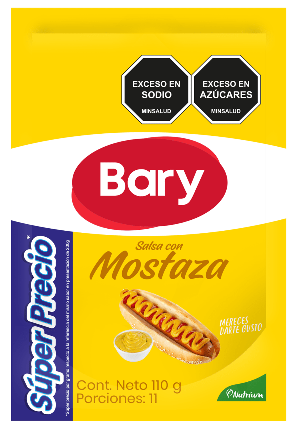 MOSTAZA BARY DOYPACK SIN VALVULA 110 GRS x 24
