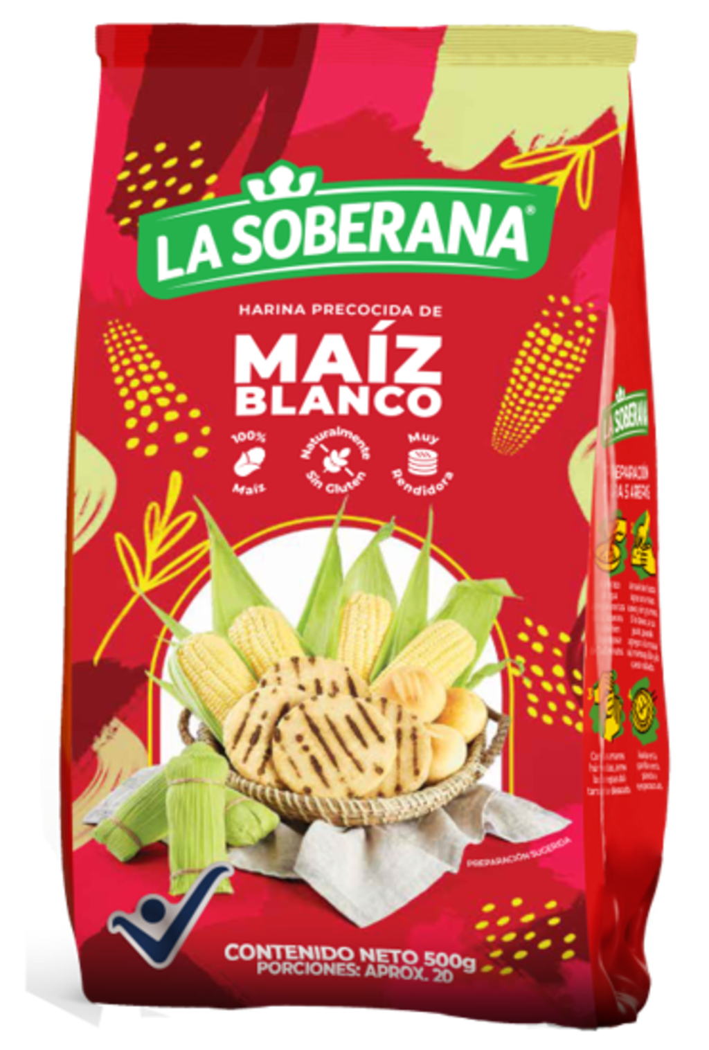 PRECOCIDO DE MAIZ SOBERANA BLANCA 500 GRS x 24