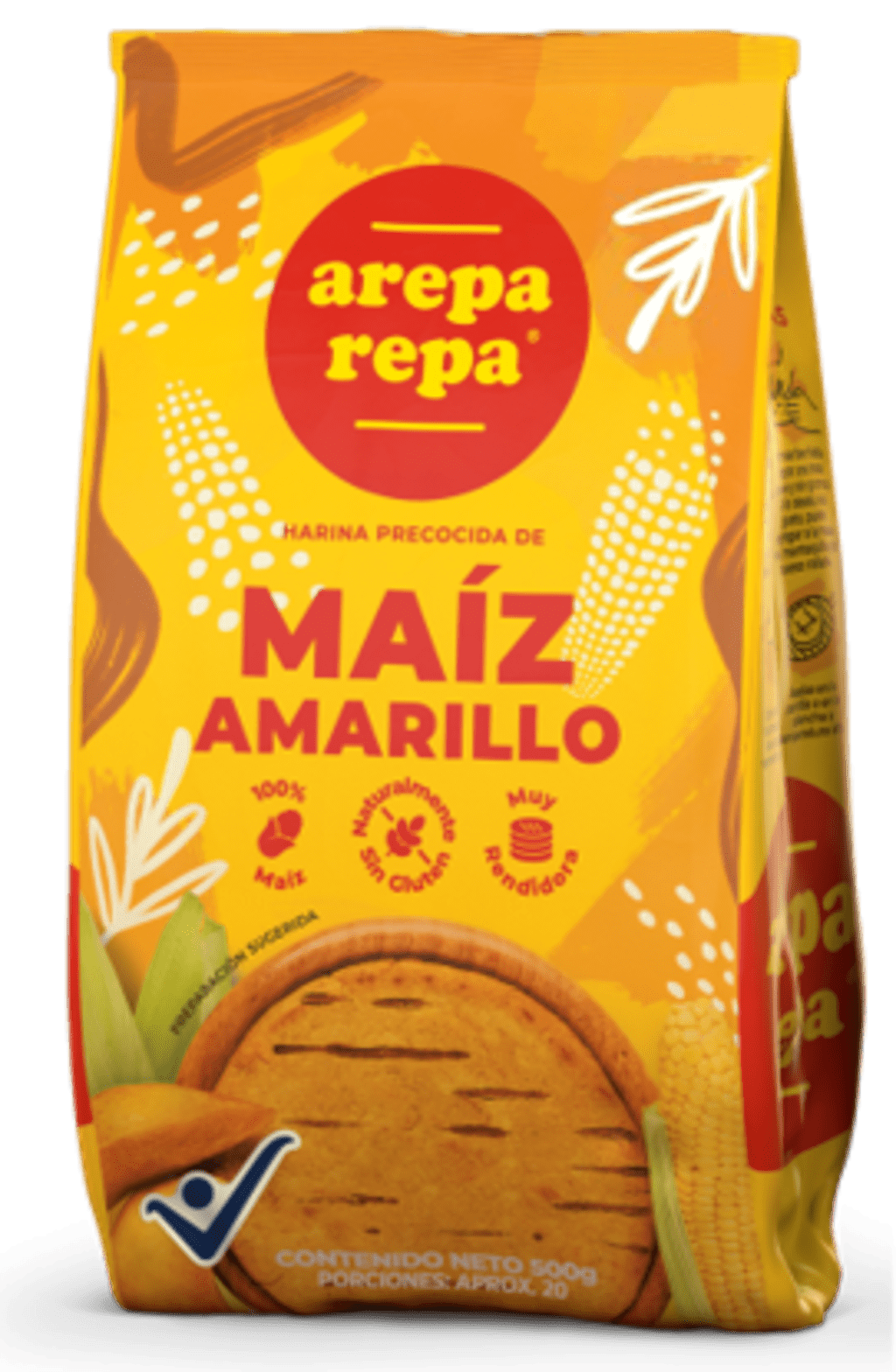 PRECOCIDO DE MAIZ AREPA REPA AMARILLA 500 GRS