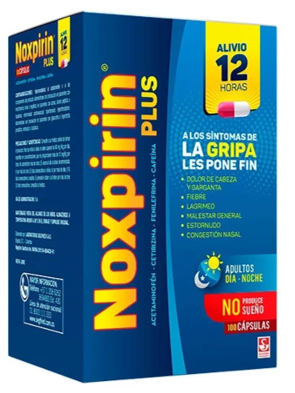 NOXPIRIN PLUS GRIPA x 100 CAPSULAS (PLEGADIZA)