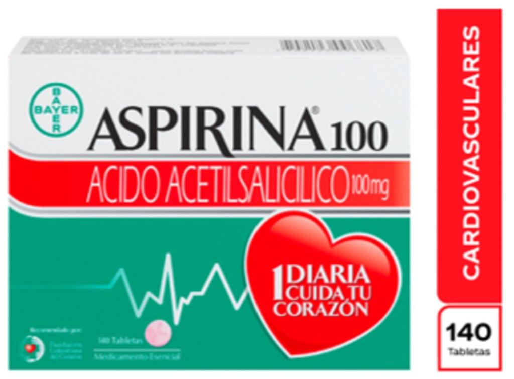 ASPIRINA 100 MG x 140 TABLETAS (PLEGADIZA)