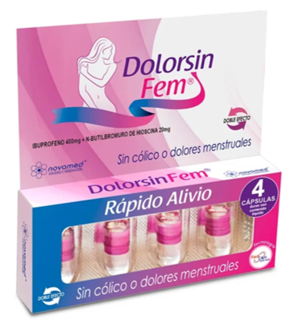 DOLORSIN FEM COLICO MENSTRUAL x 4 CAPSULAS LIQUIDAS (BAG)