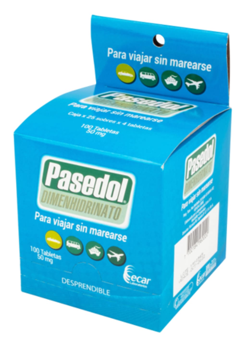 PASEDOL ANTIMAREOS x 100 TABLETAS (PLEGADIZA)