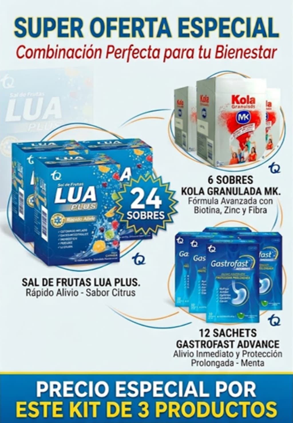 SAL DE FRUTAS PLUS 24 SOBRES+6 SOB KOLA+GASTROFAST 12