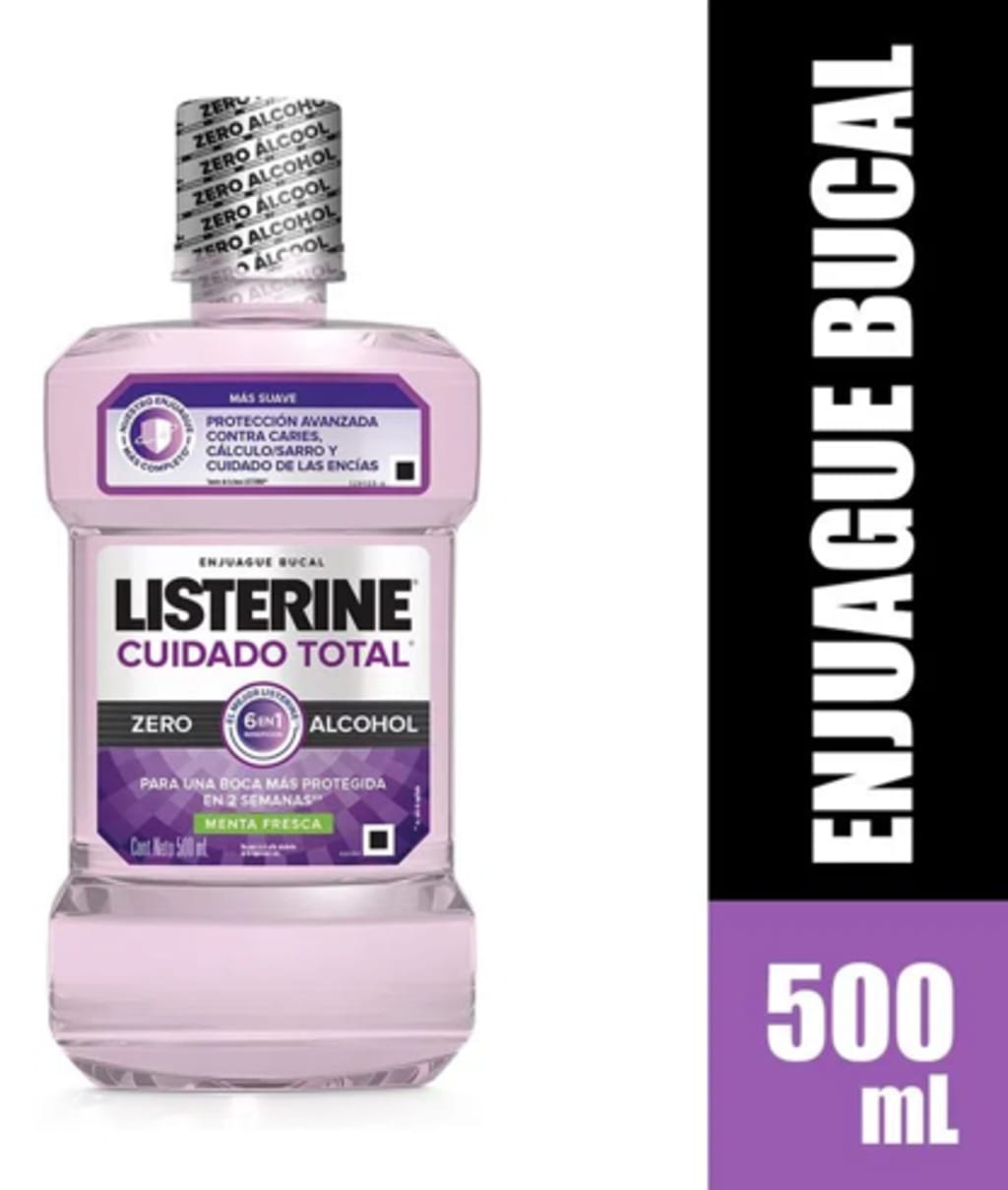 LISTERINE ZERO CUIDADO TOTAL 500 ML x 12