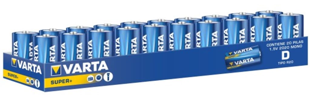 BATERIA VARTA CARBONO (AZUL) GRANDE 10 PARES x 12