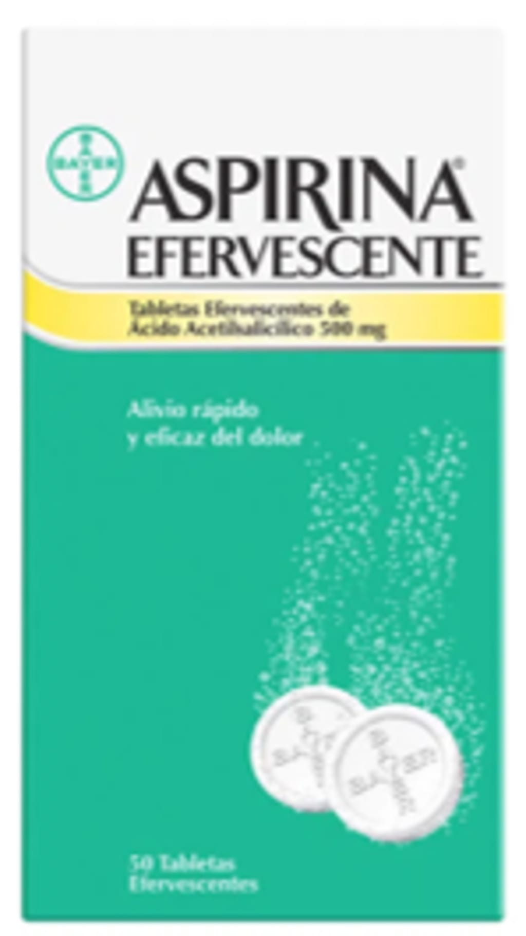 ASPIRINA EFERVESCENTE PLEGADIZA (PAGUE 52 LLEVE 62 TABLETAS)