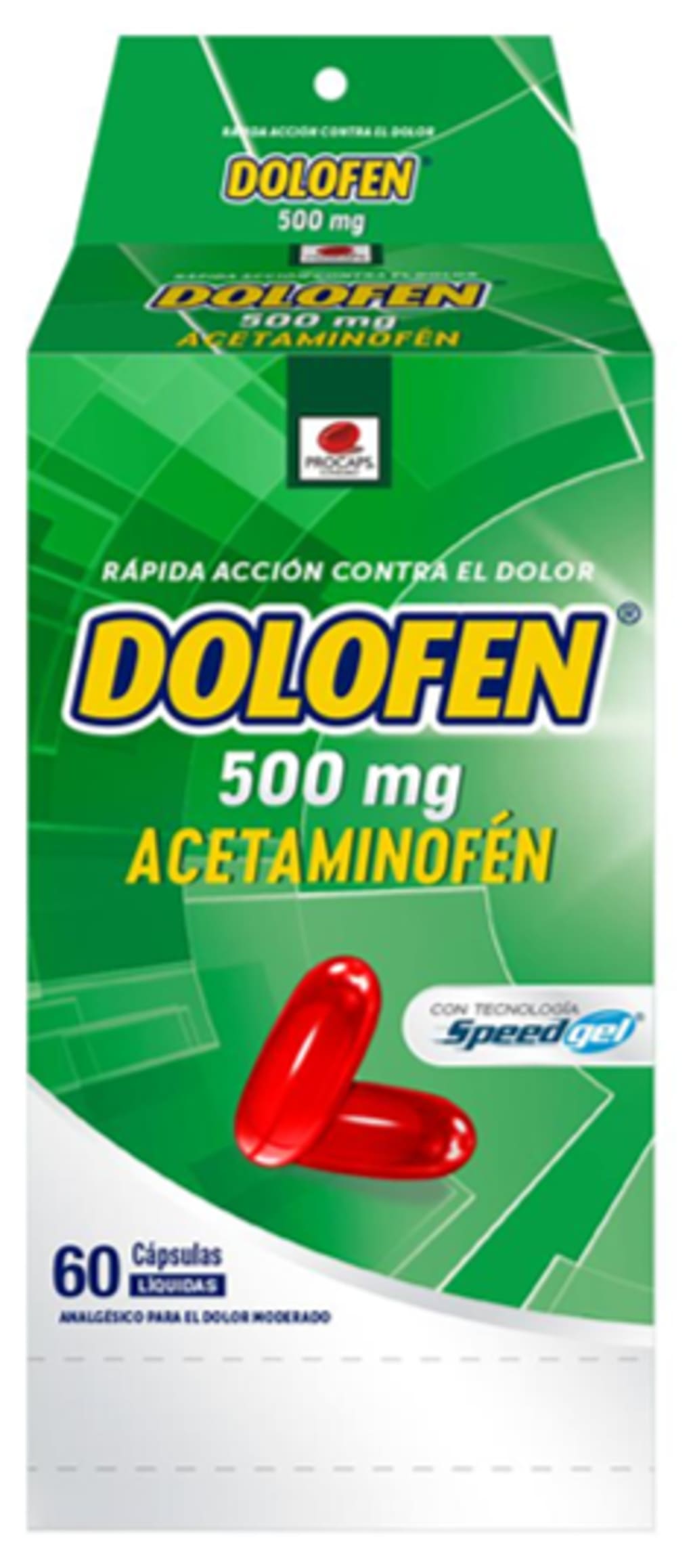 DOLOFEN ACETAMINOFEN 500 MG x 60 CAPSULAS LIQUIDAS (PLEG)