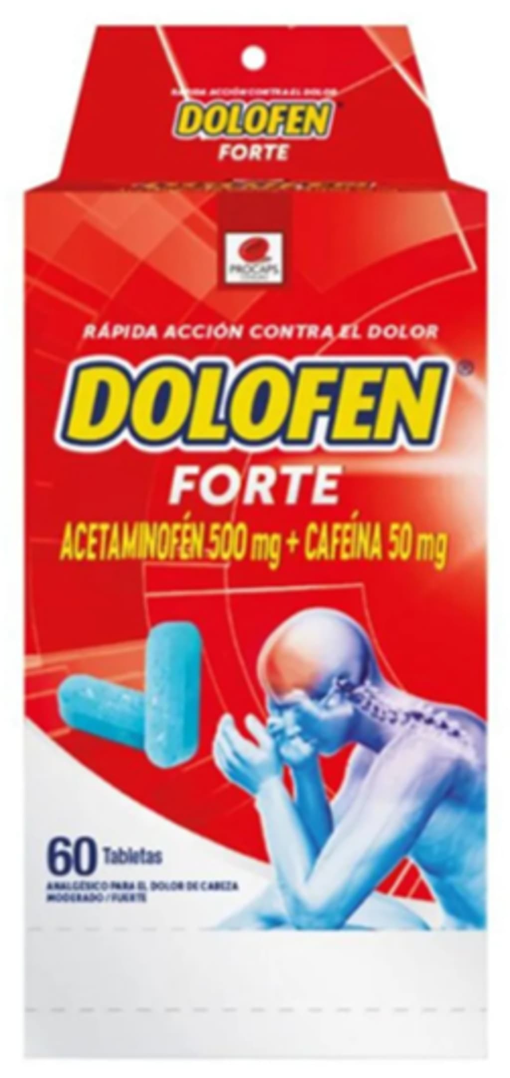 DOLOFEN FORTE ACET 500 MG + CAF 50 MG x 12 TABLETAS (BAG)