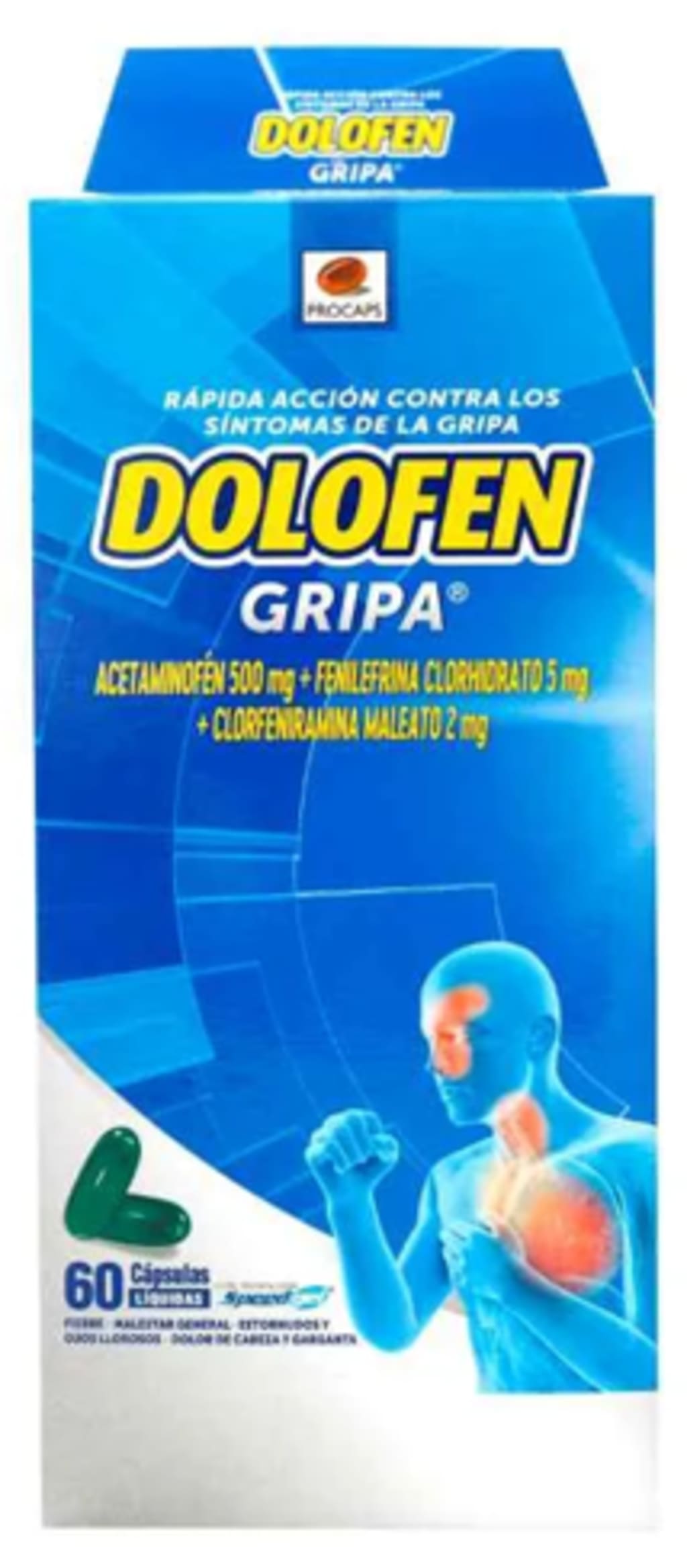 DOLOFEN GRIPA x 60 CAPSULAS LIQUIDAS (PLEGADIZA)