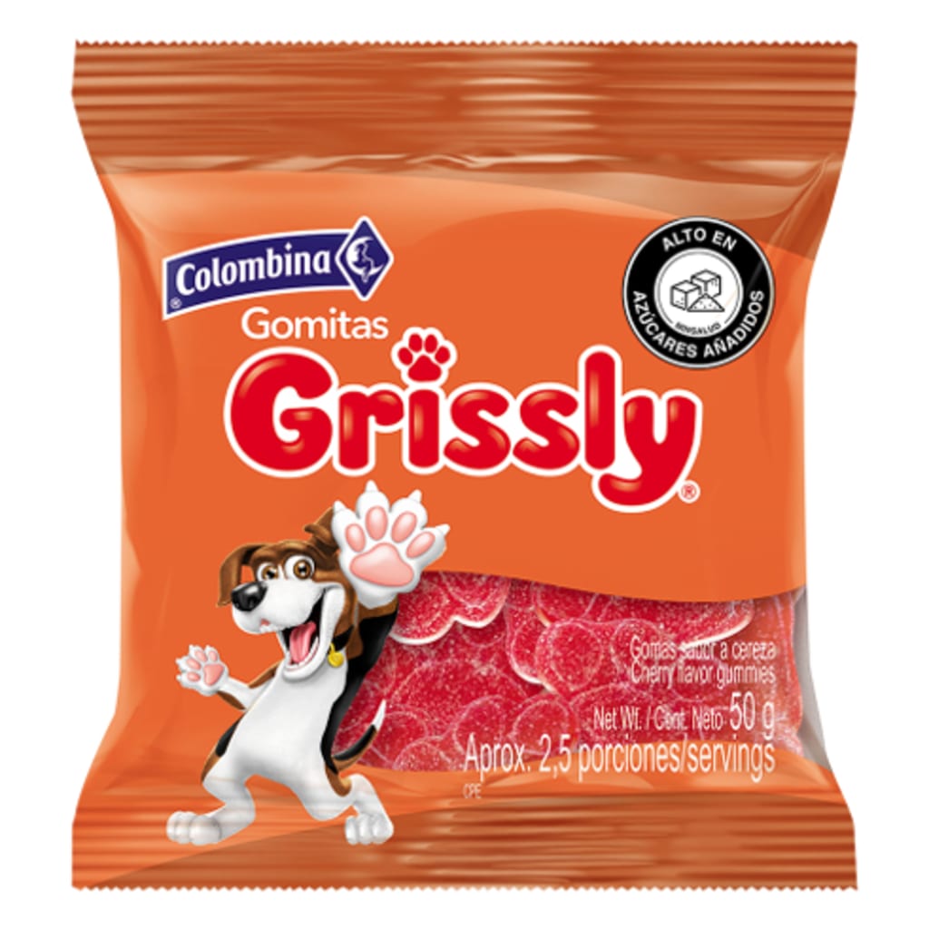 GOMAS GRISSLY HUELLITAS 40 GRS x 24 BOLSAS