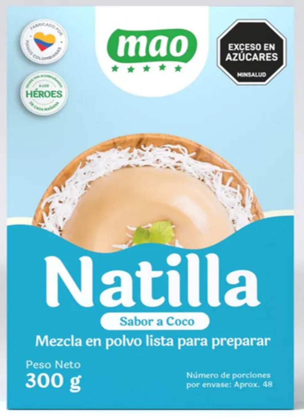NATILLA MAO COCO PLEGADIZA 300 GRS x 20