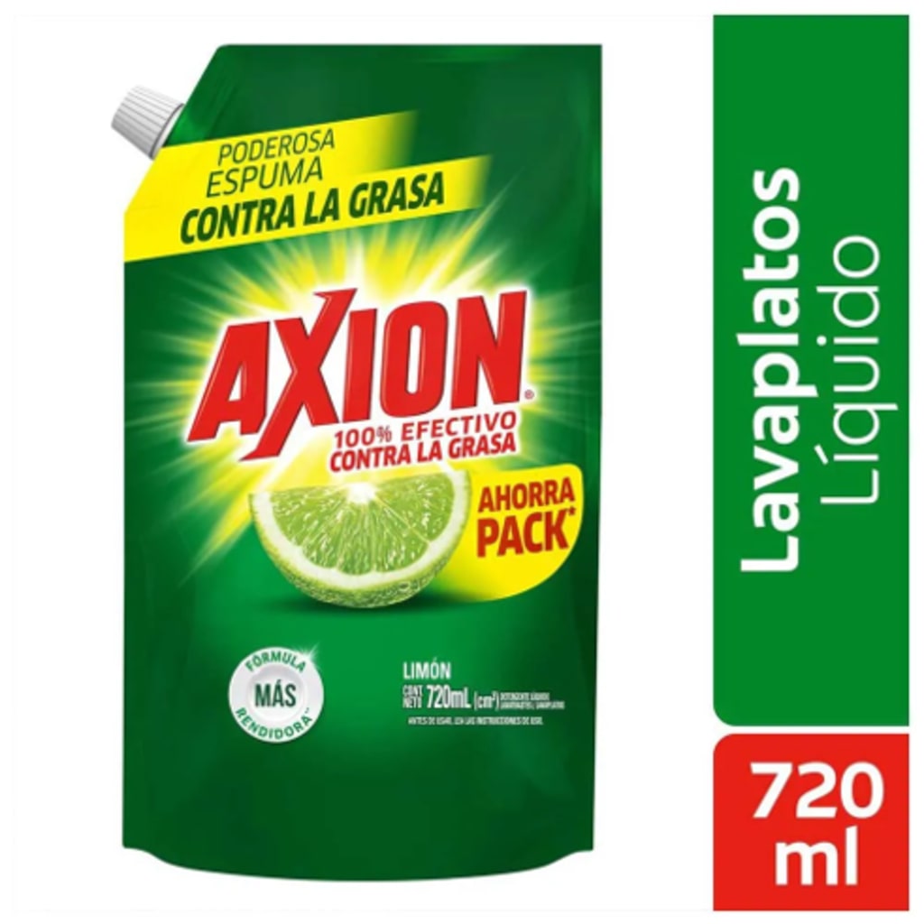 LAVAPLATOS AXION LIQUIDO LIMON DOYPACK 720 ML x 16