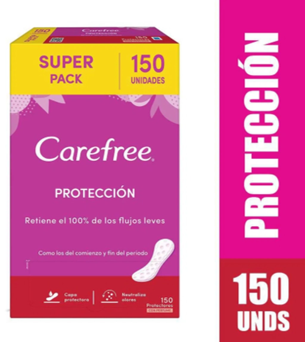 PROTECTOR CAREFREE REGULAR CON PERFUME 150 UNDS