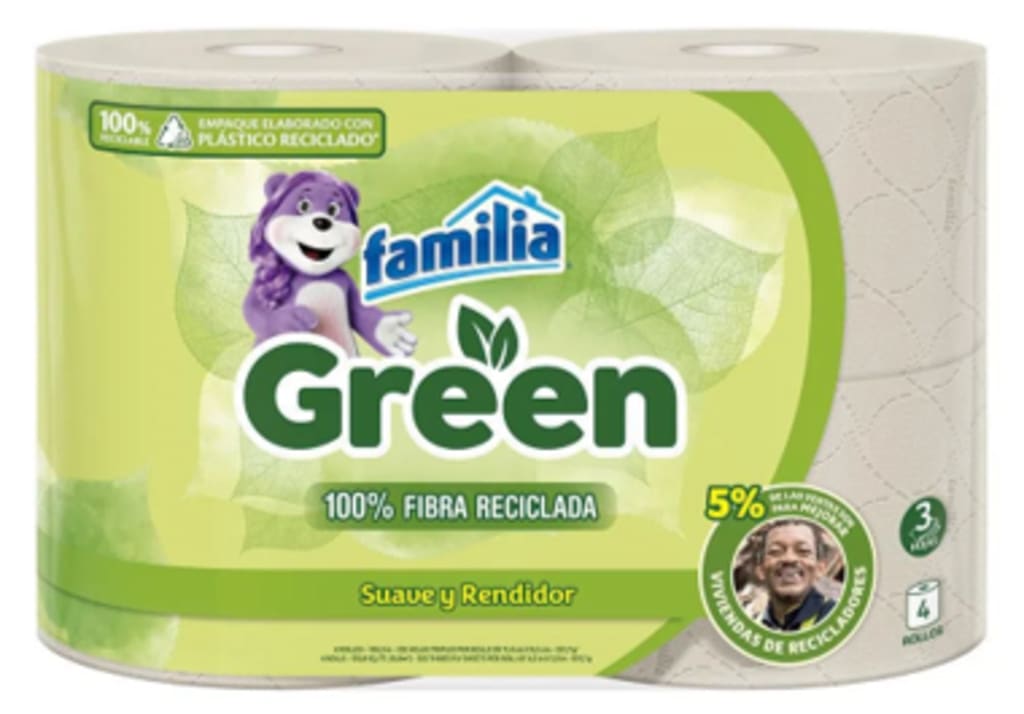 PAPEL FAMILIA GREEN TRIPLE HOJA 4 ROLLOS