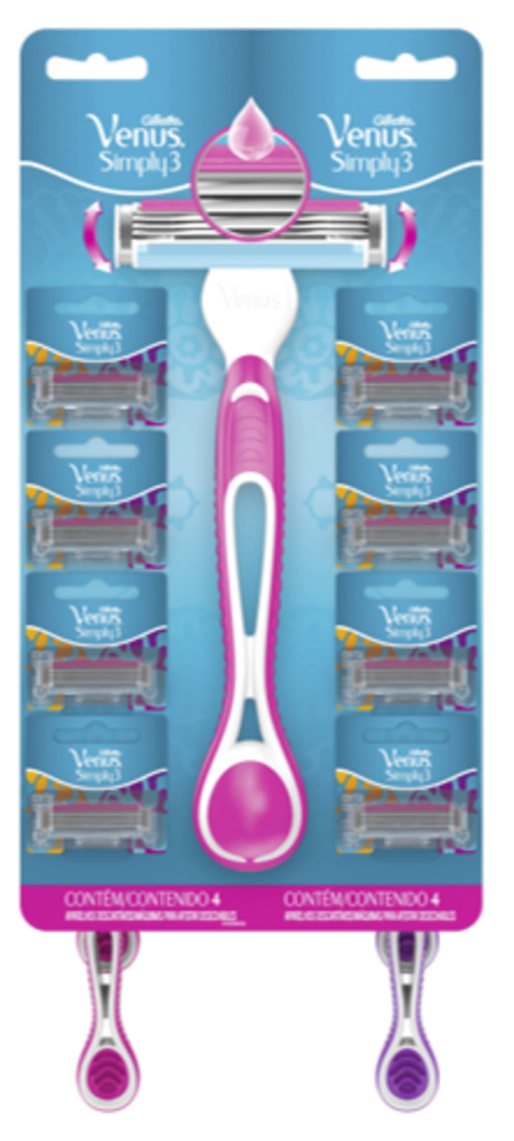 MAQUINA GILLETE SIMPLY VENUS 3 HOJAS x 8 UNDS