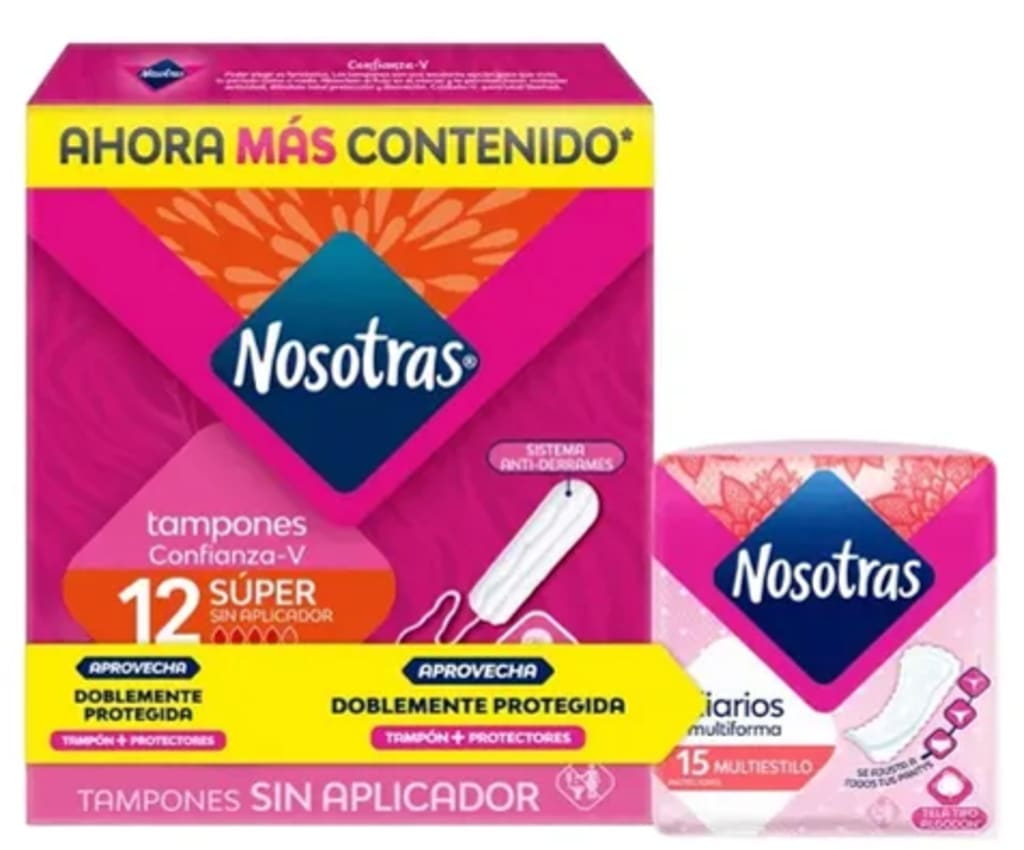 TAMPONES NOSOTRAS DIGITAL SUPER 12 + PROTECTOR 15