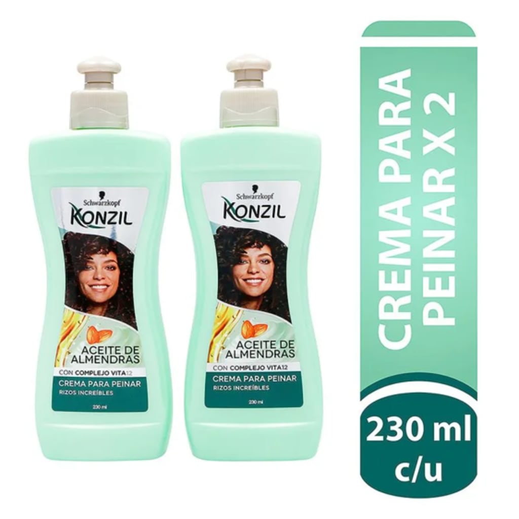 CREMA PARA PEINAR KONZIL ALMENDRAS 230 ML x 2 $ESP