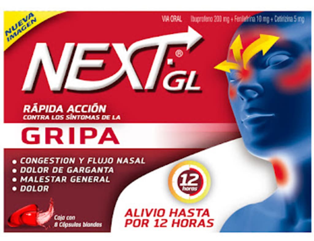 NEXT GRIPA GL DISPLAY x 8 CAPSULAS (PLEGADIZA)