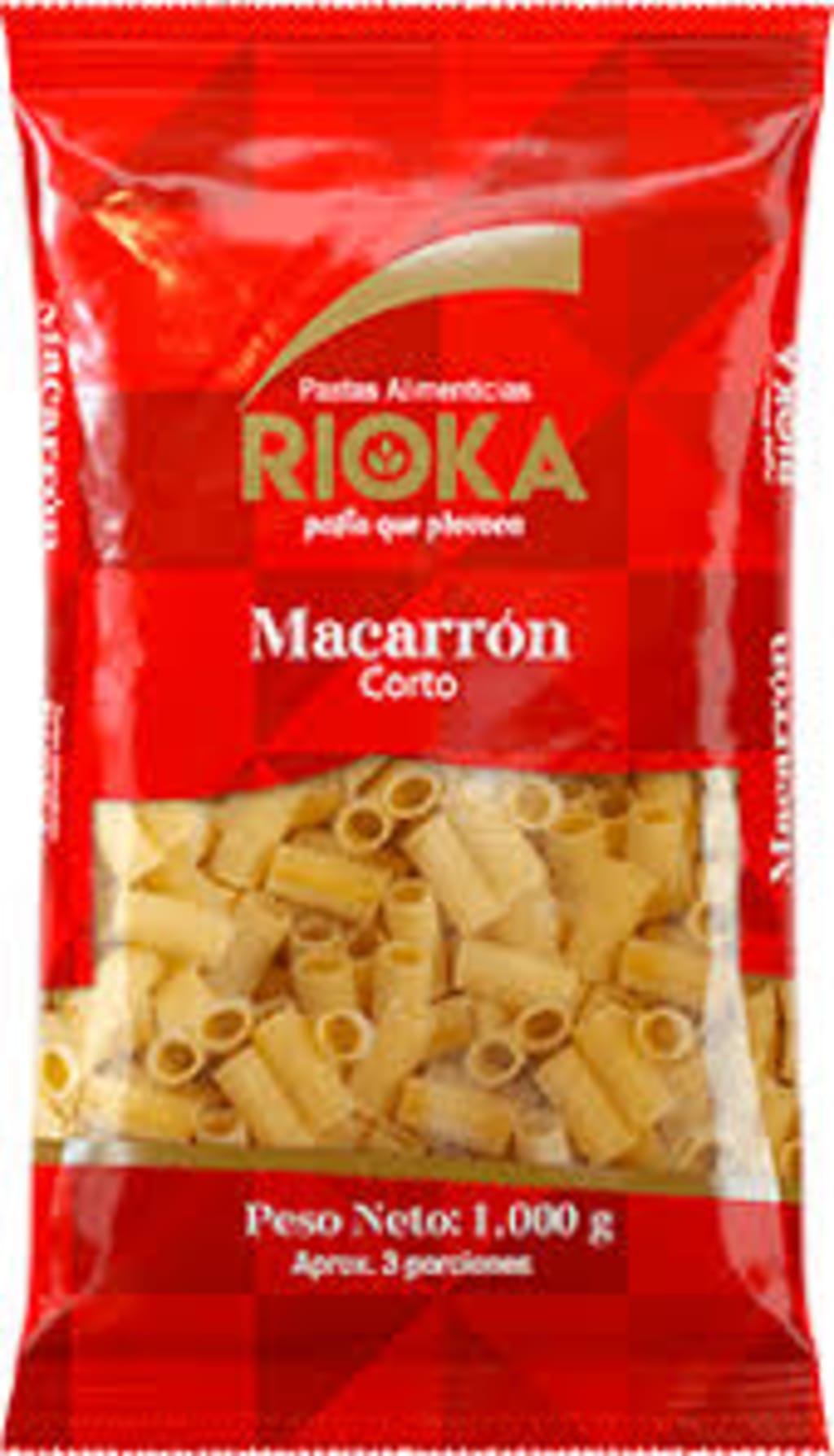 PASTA RIOKA MACARRON CORTO 1000 GRS